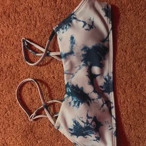 Tie dye bathing suit top bikini